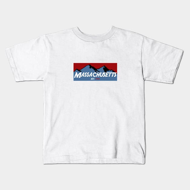 Massachusetts Mountains Kids T-Shirt by AdventureFinder